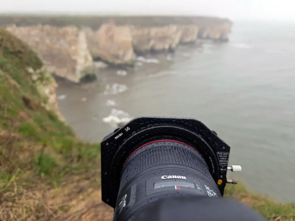Rain on lens